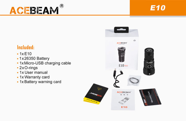 AceBeam E10 weiße LED