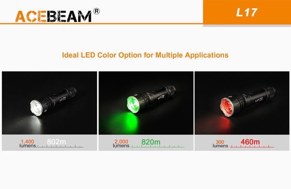 AceBeam L17 grüne LED
