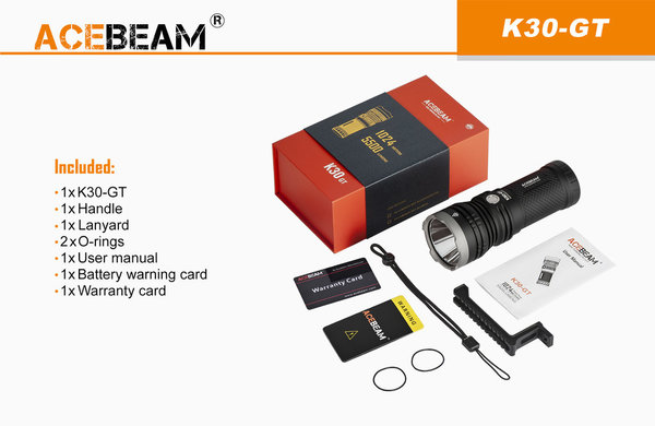 AceBeam K30-GT KIT mit Akkus und Ladegerät