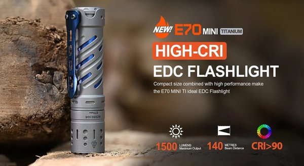 AceBeam E70 Mini CRI90+ Titan mit 1.500 Lumen