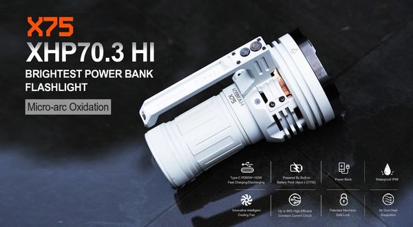 AceBeam X75-70.3 Limited White Edition mit 67.000 Lm